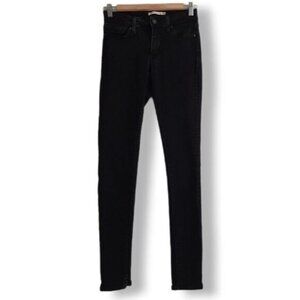 LEVI'S 711 Skinny Black Jeans Mid Rise Waterless Sz 25